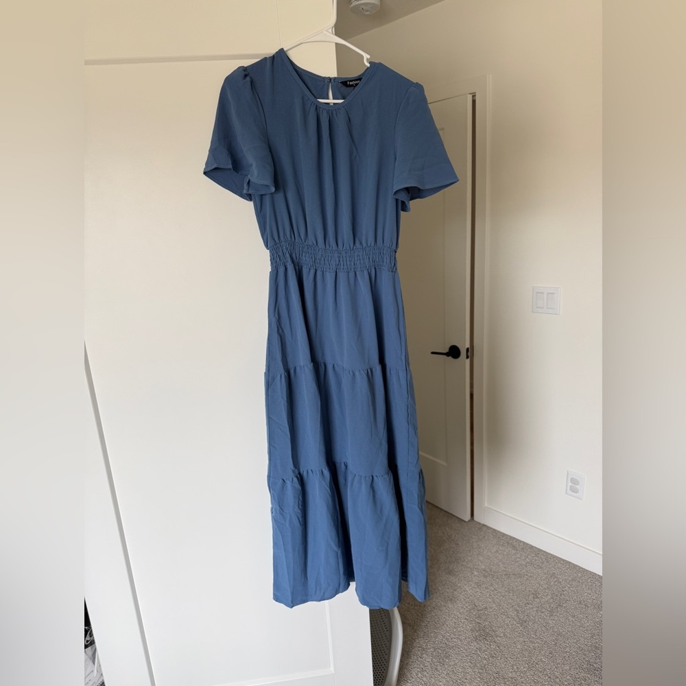 Elegant Blue Women's Dress
